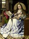 Follower of Robert Campin - The Virgin and Child before a Firescreen